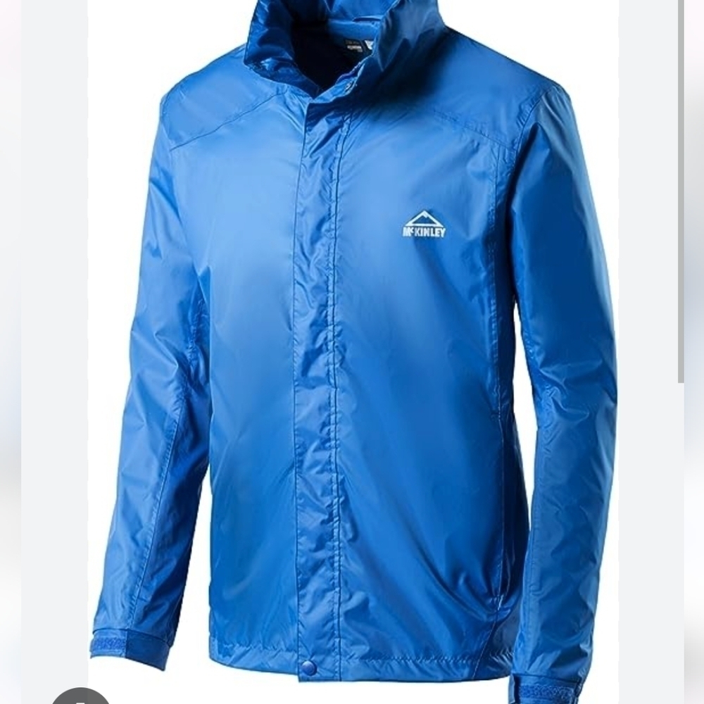 McKinley Castellic junior rain jacket, blue size Medium youth